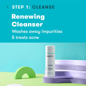 Proactiv skincare routine demonstration with products