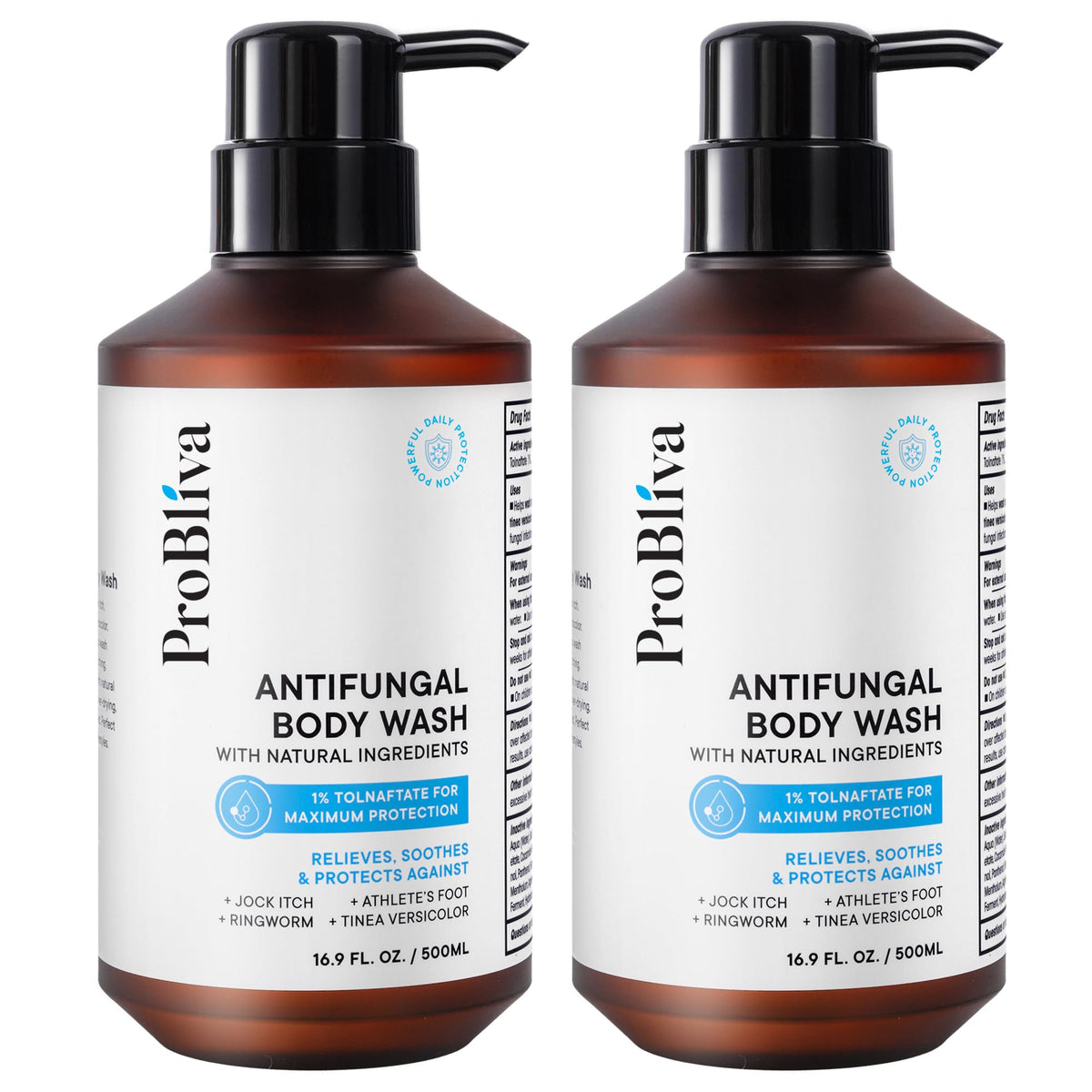 ProBliva Antifungal Body Wash Double Pack front view