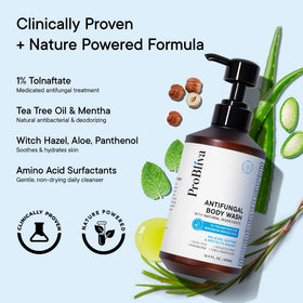 ProBliva Antifungal Body Wash in a shower setting