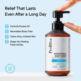 ProBliva Antifungal Body Wash Soap back view