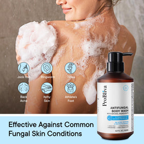 ProBliva body wash bottle with label details