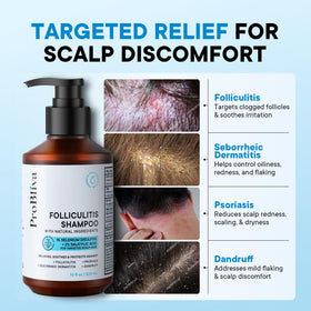 ProBliva Folliculitis Shampoo with ingredients list