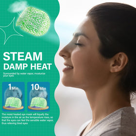 ProCIV Steam Eye Mask in use by a woman relaxing