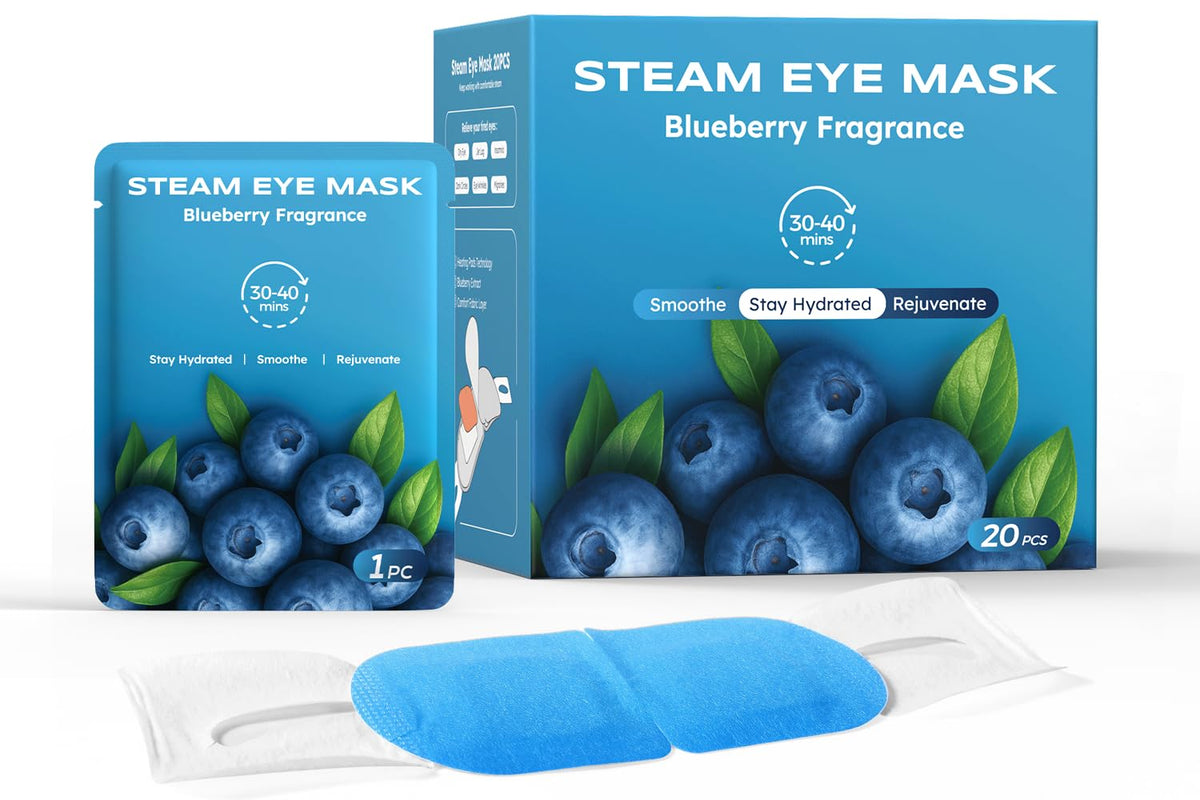ProCIV Steam Eye Masks 20 Packs blueberry scented front view
