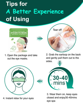 ProCIV Steam Eye Masks displayed with relaxation accessories