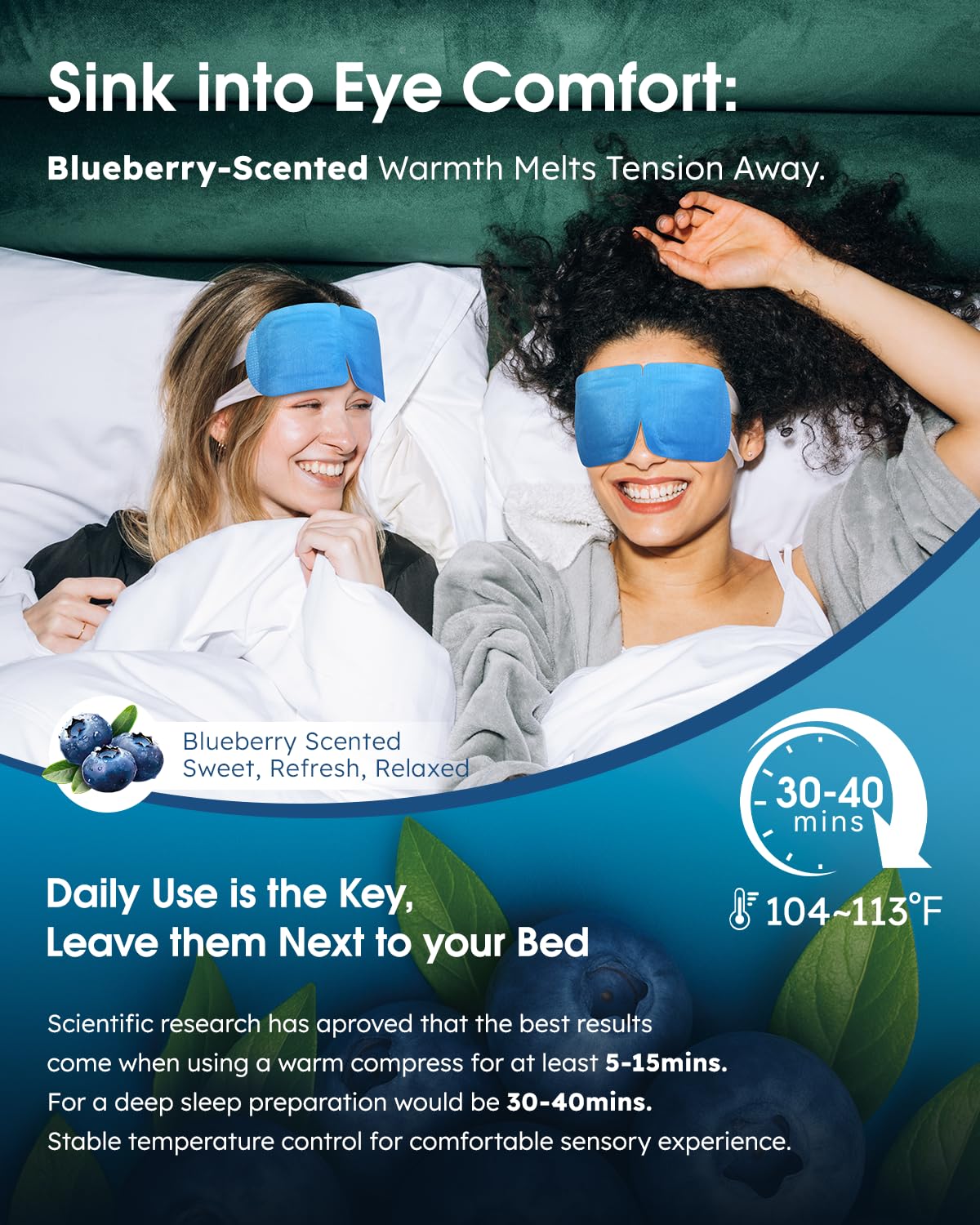 ProCIV Steam Eye Masks laid out on a spa setting