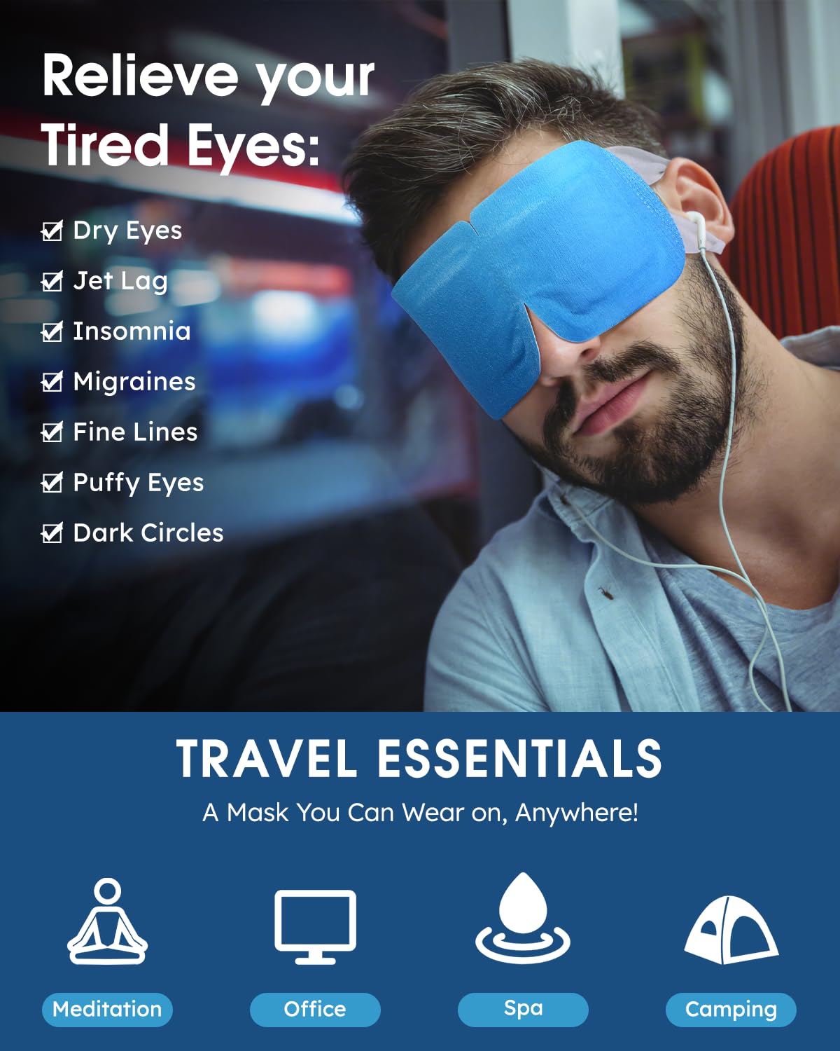 ProCIV Steam Eye Masks packaging with blueberry design