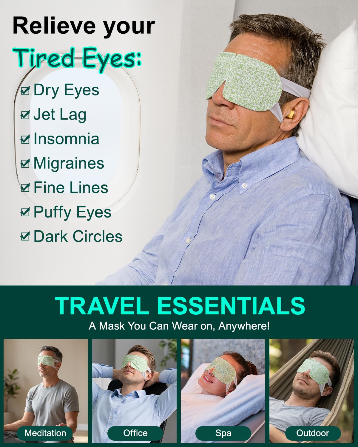 ProCIV Steam Eye Masks showing individual mask design