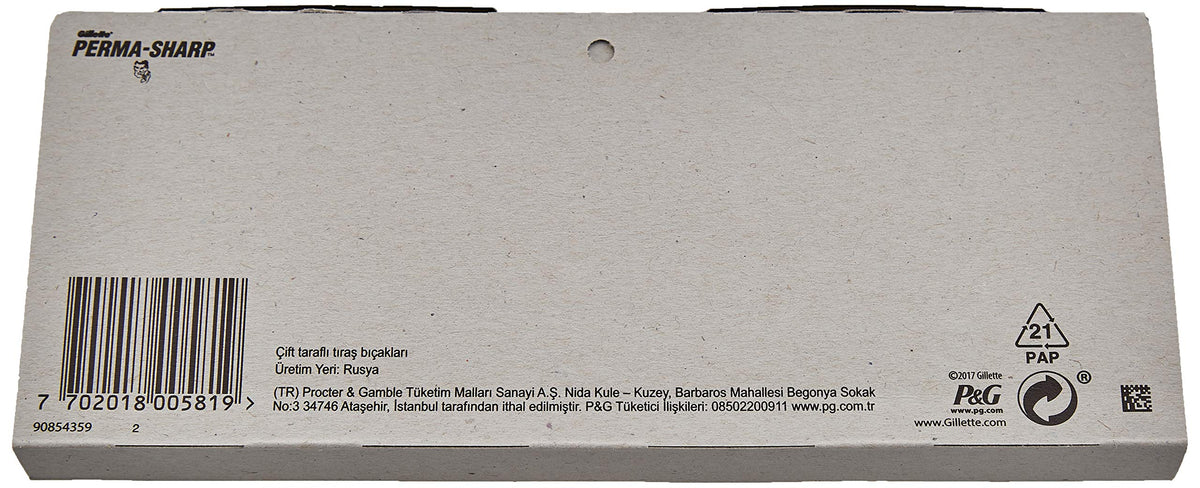 Procter & Gamble Perma-Sharp Double Edge Safety Razor Blades packaging front view