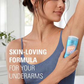 Product features highlighted on Secret Antiperspirant Deodorant