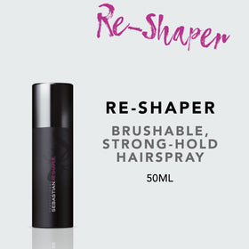 Professional Sebastian Re-Shaper Hairspray Mini 1.5oz in lifestyle scene