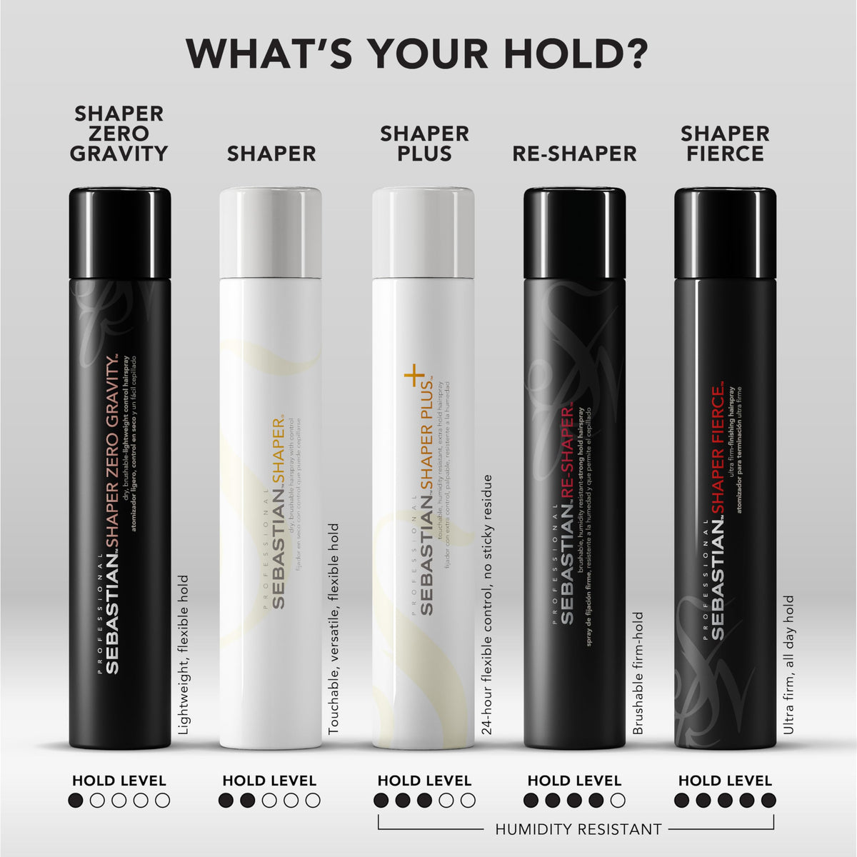 Professional Sebastian Shaper Mini Hairspray 1.5 oz application on hair