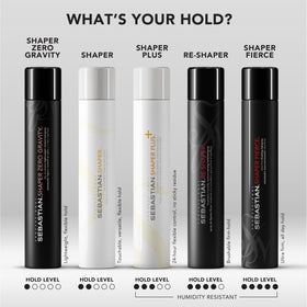 Professional Sebastian Shaper Mini Hairspray 1.5 oz application on hair