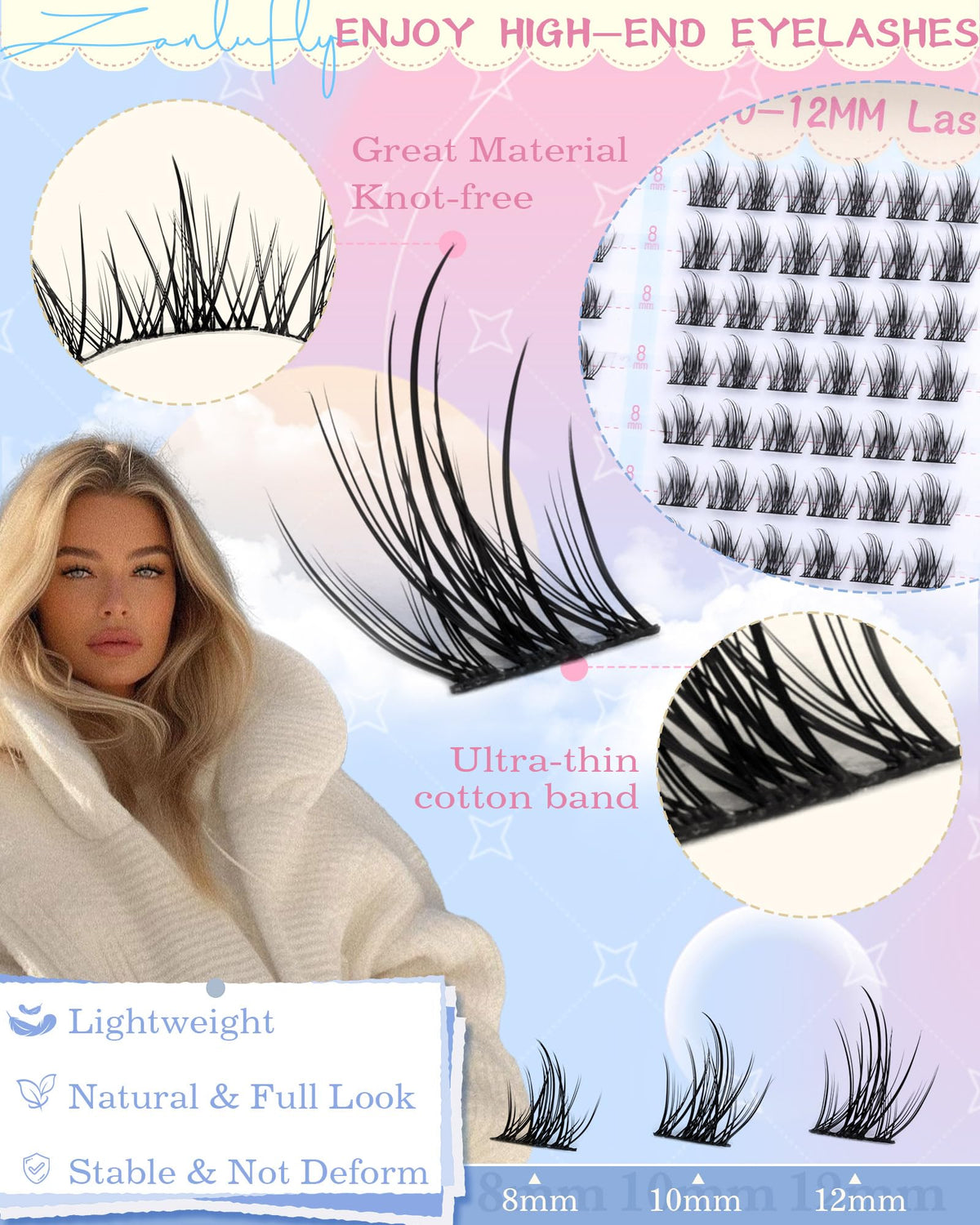 Professional tweezers for easy lash application