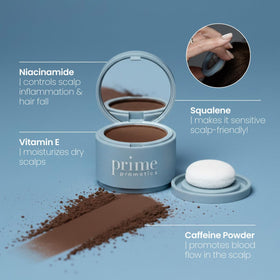 PROMETICS Hairline Powder in Blonde on a vanity