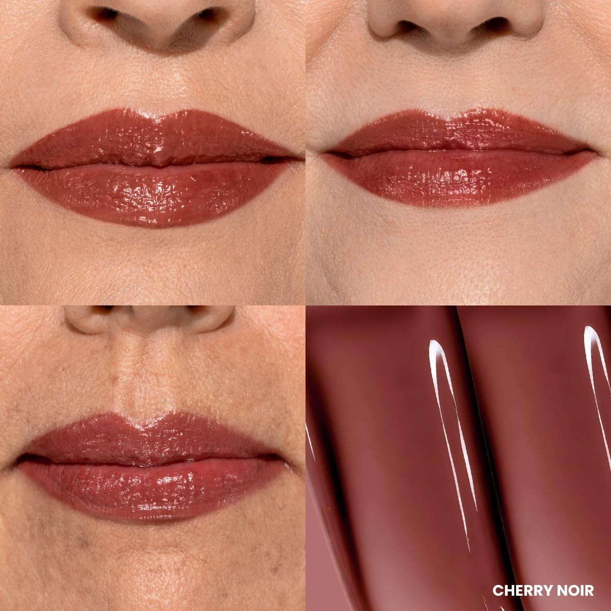PROMETICS PrimeLip Plumping Lip Balm Cherry Noir swatch on lips