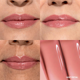 PROMETICS PrimeLip Plumping Lip Balm Soft Petal applied on lips