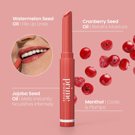 PROMETICS PrimeLip Plumping Lip Balm Soft Petal in hand