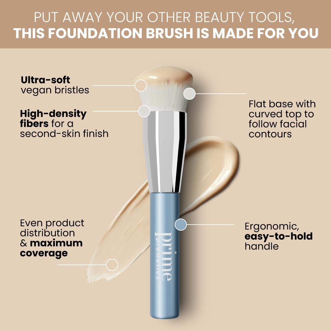 PROMETICS PrimeSkin Liquid Foundation Brush angled head close-up