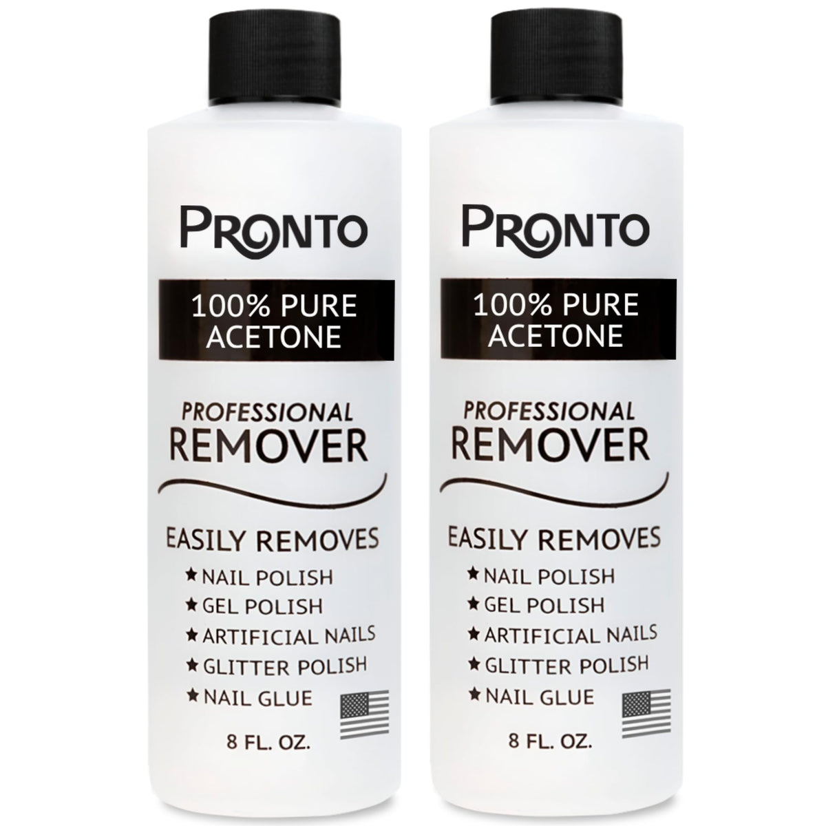 Pronto 100% Acetone Nail Polish Remover 8 Fl Oz front view