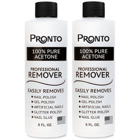 Pronto 100% Acetone Nail Polish Remover 8 Fl Oz front view