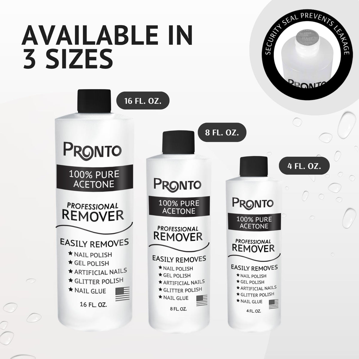 Pronto Acetone Gel Nail Polish Remover packaging details