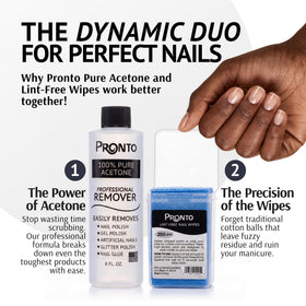 Pronto Lint Free Nail Wipes Kit packaging
