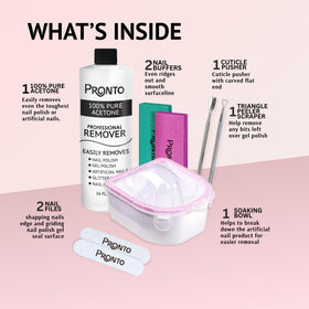 Pronto Nail Polish Remover bottle side view