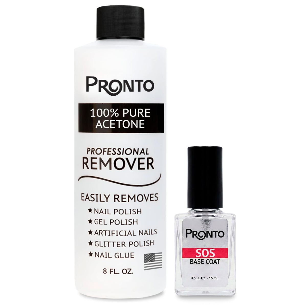 Pronto Nail Rehab Kit front view with nail repair and acetone