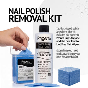 Pronto Pure Acetone Nail Polish Remover bottle side view