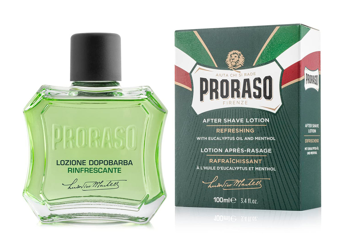 Proraso After Shave Lotion 3.4oz front view with eucalyptus oil