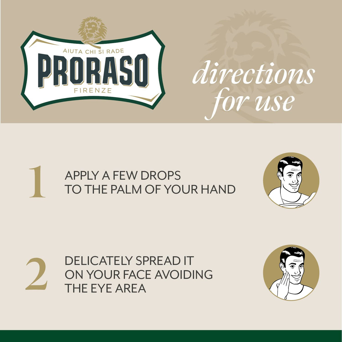 Proraso After Shave Lotion 3.4oz side view showcasing the bottle