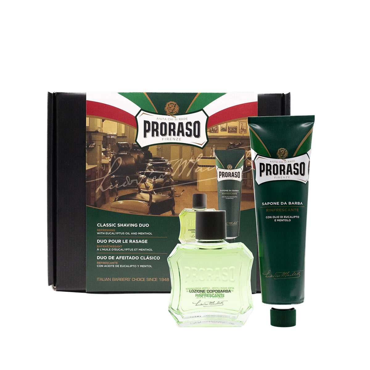 Proraso Shaving Kit including refreshing shaving cream and after shave lotion