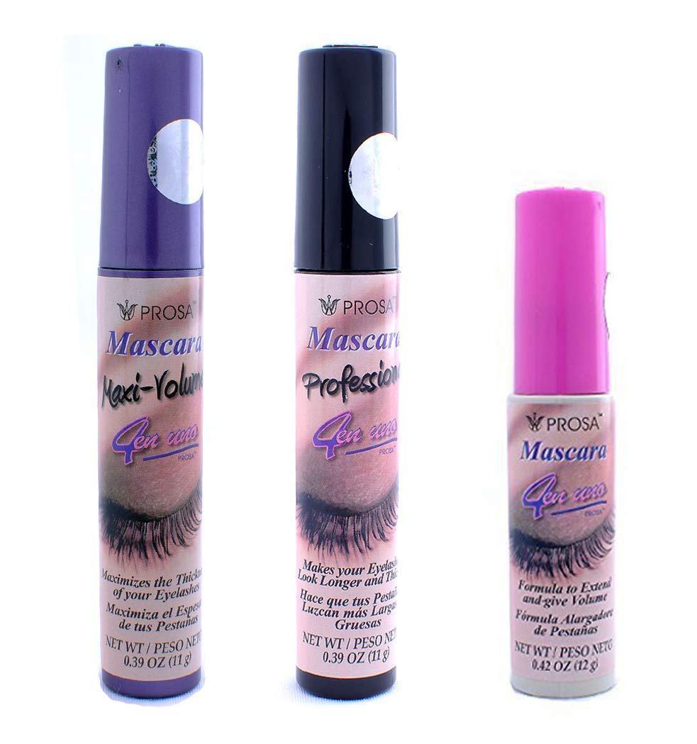 Prosa Maxi Volume Black Mascara 4 in 1 front view with packaging