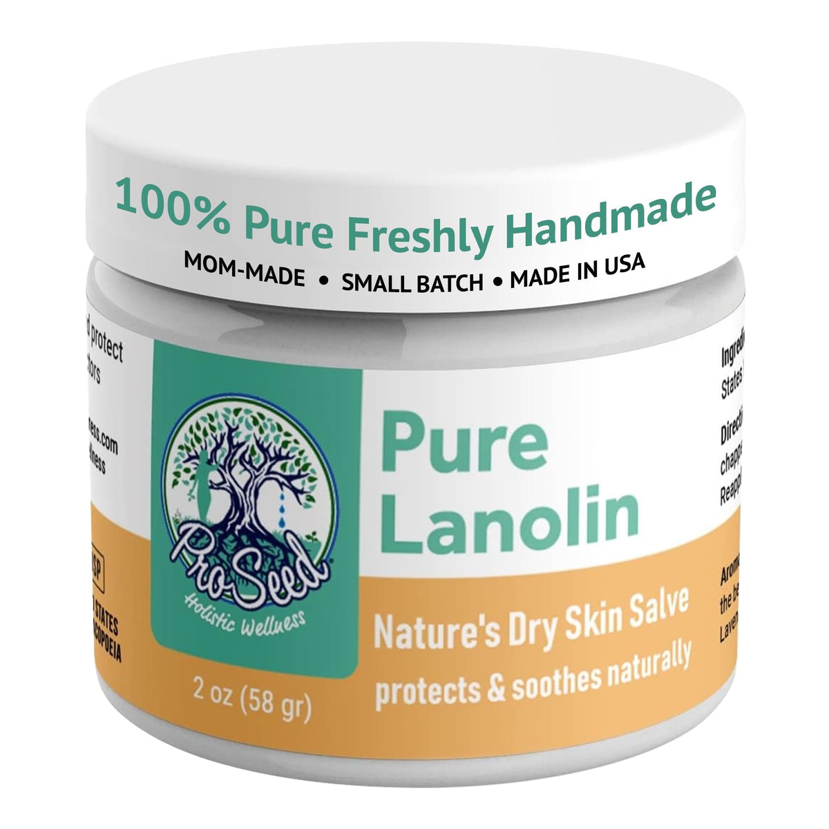 ProSeed Holistic Wellness Pure Lanolin Balm 91g front view