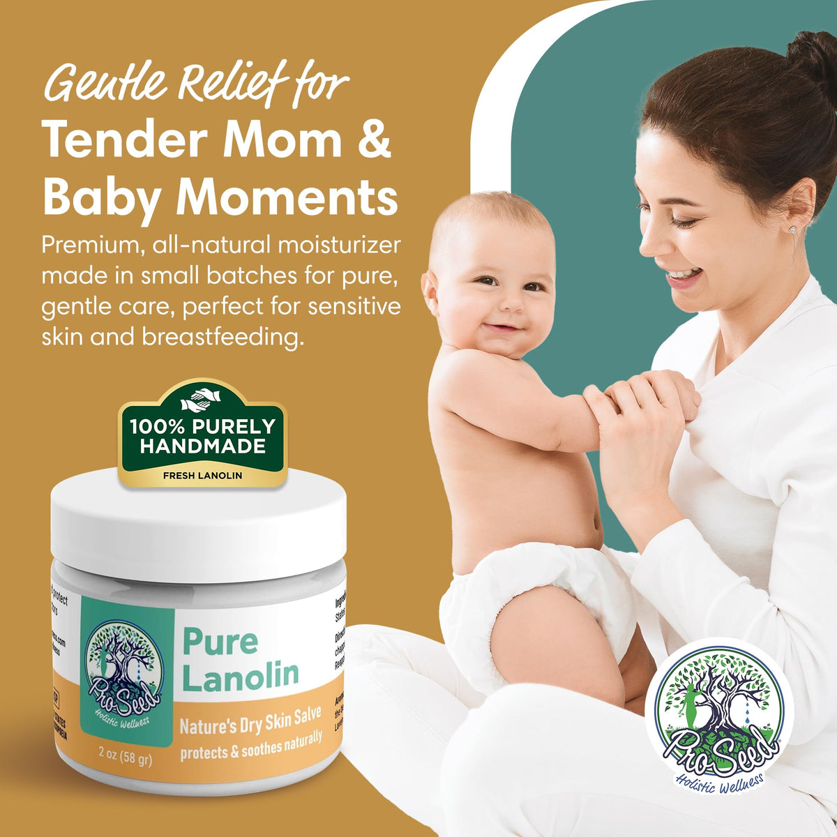 ProSeed Holistic Wellness Pure Lanolin Balm 91g packaging