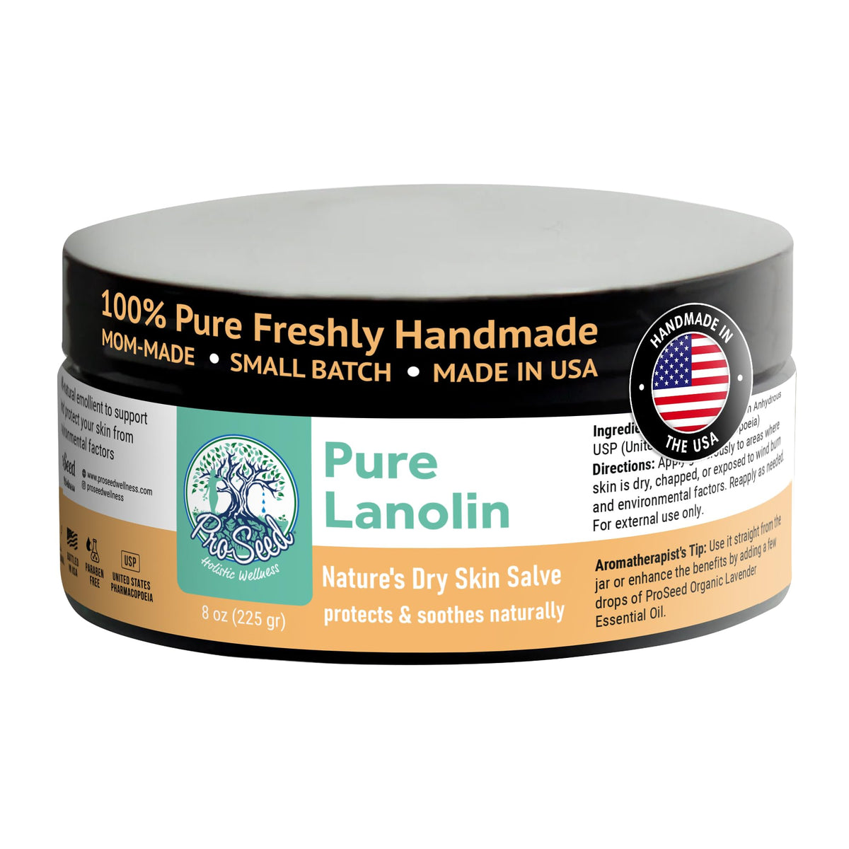 ProSeed Holistic Wellness Pure Lanolin Cream 8oz front view