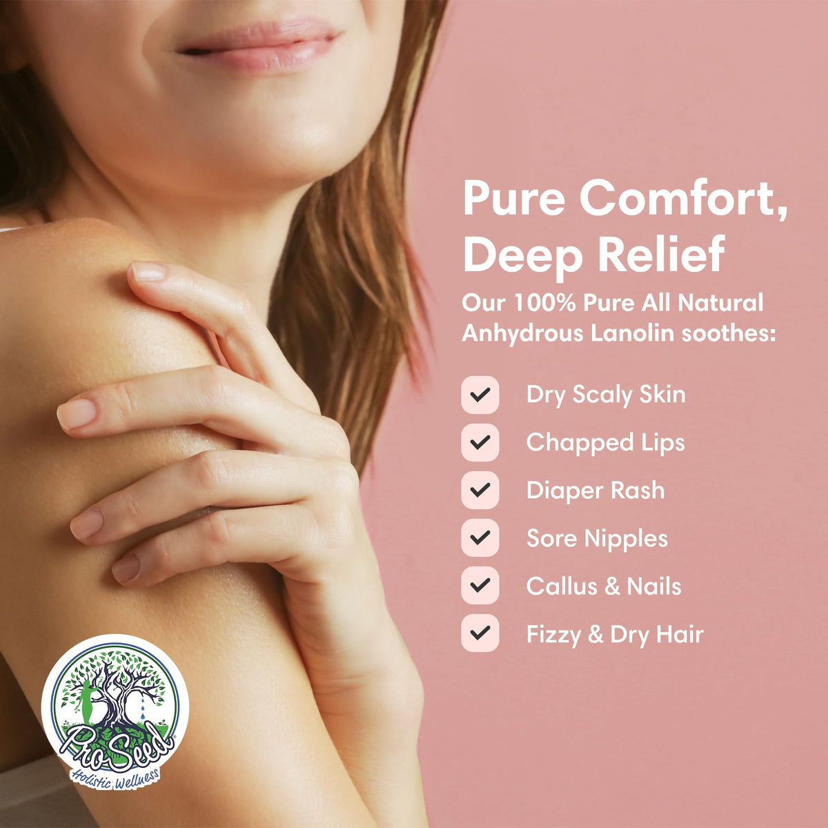 ProSeed Holistic Wellness Pure Lanolin Cream packaging details