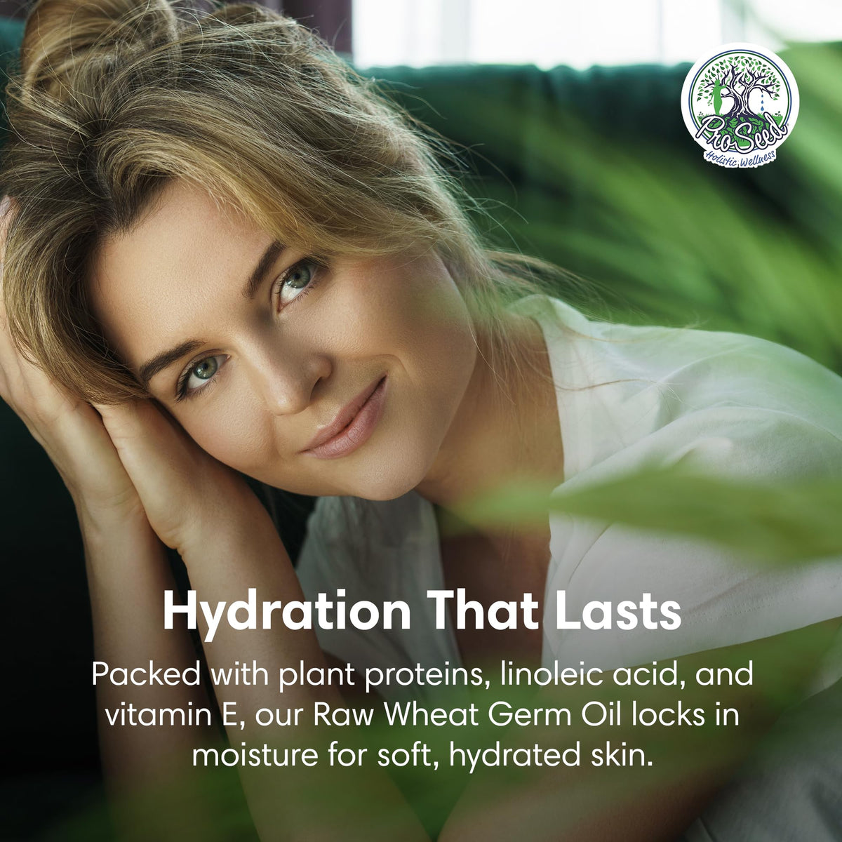 ProSeed Wheat Germ Oil 240ml alongside skincare products