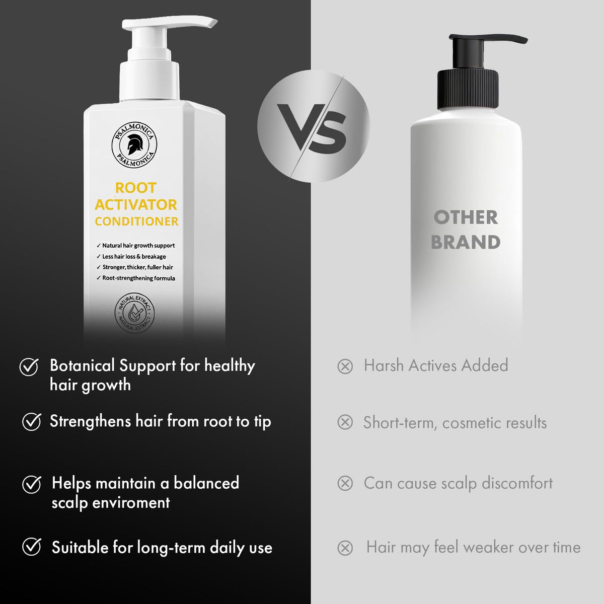 Psalmonica Root Activator Conditioner in bathroom setting