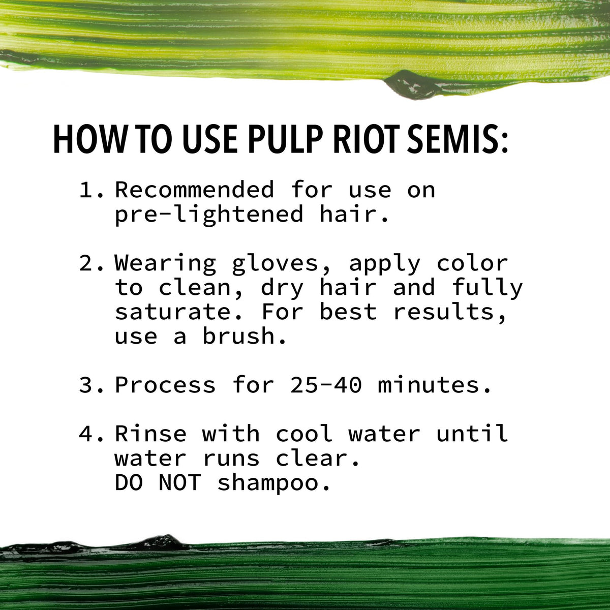 Pulp Riot Absinthe hair color on pre-lightened hair