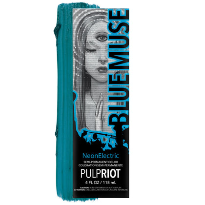 Pulp Riot Blue Muse Semi Permanent Hair Colour 4 oz tube front view