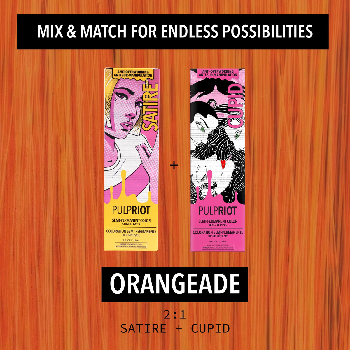 Pulp Riot Cupid Semi Permanent Hair Colour packaging with ingredients list