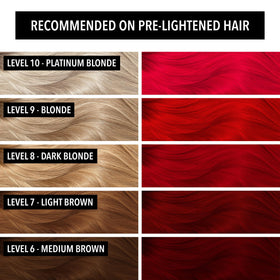 Pulp Riot Fireball hair colour application on hair