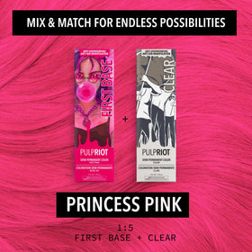 Pulp Riot First Base Hot Pink hair colour vibrant results on pre-lightened hair