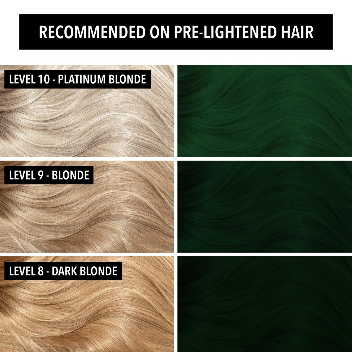 Pulp Riot Fly Trap Semi Permanent Hair Color Forest Green application on hair