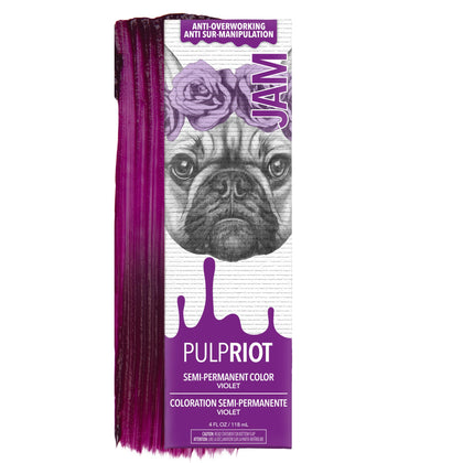 Pulp Riot Jam Semi Permanent Hair Color Violet 4 oz tube front view