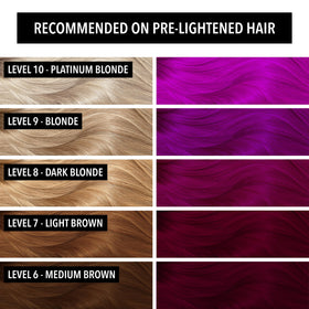Pulp Riot Jam Violet hair colour application on hair