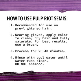 Pulp Riot Jam Violet hair colour before and after comparison