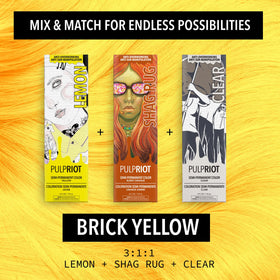 Pulp Riot Lemon hair colour mixing with clear